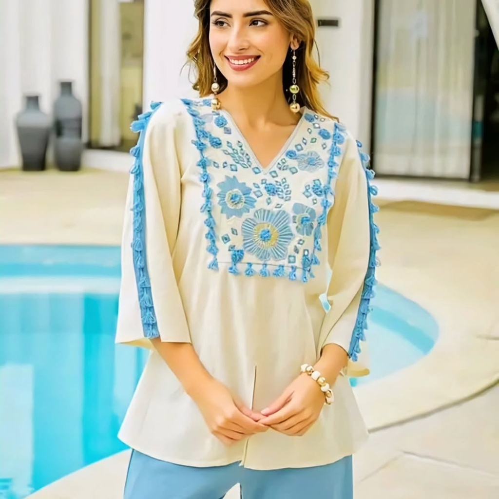 Women's Kurti and Sharara Pant Co-ord Set (S)