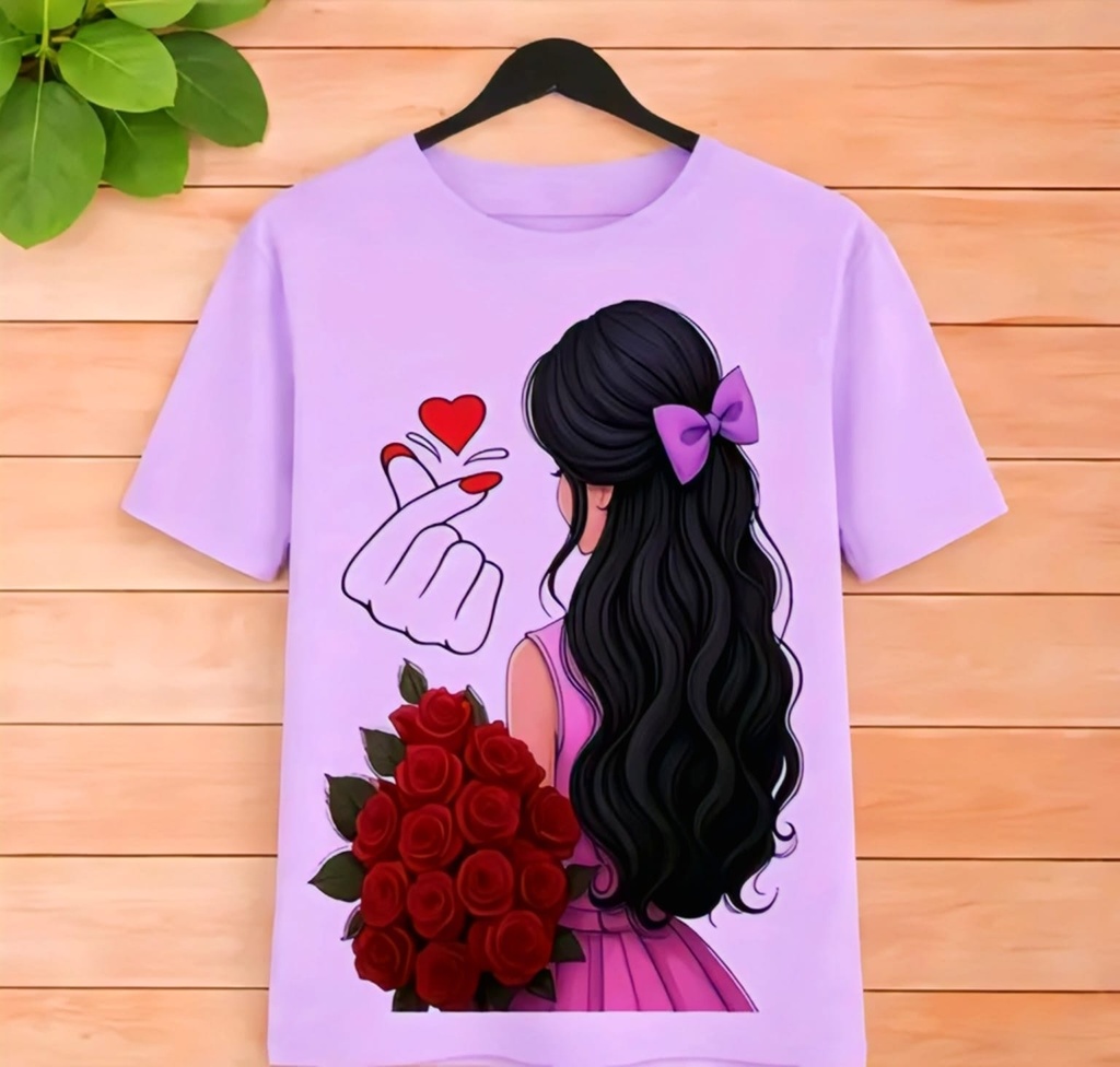 Kids T-Shirt Lavender Girls Top (3M-6M)