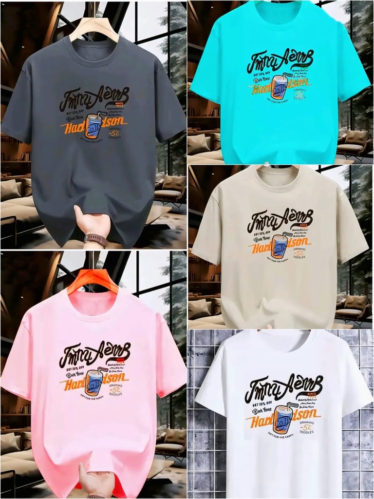 Kids T-Shirt Cotton Casual Wear (3-4Y, Blue)
