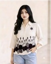 Women Off-White Linen Shirt