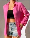 Hot Pink Oversized Women Shirt