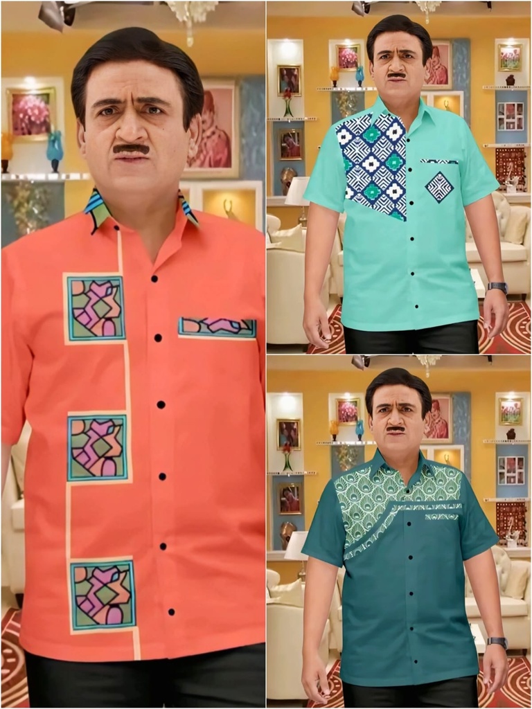Jethalal Style Half Sleeve T-Shirt (S)