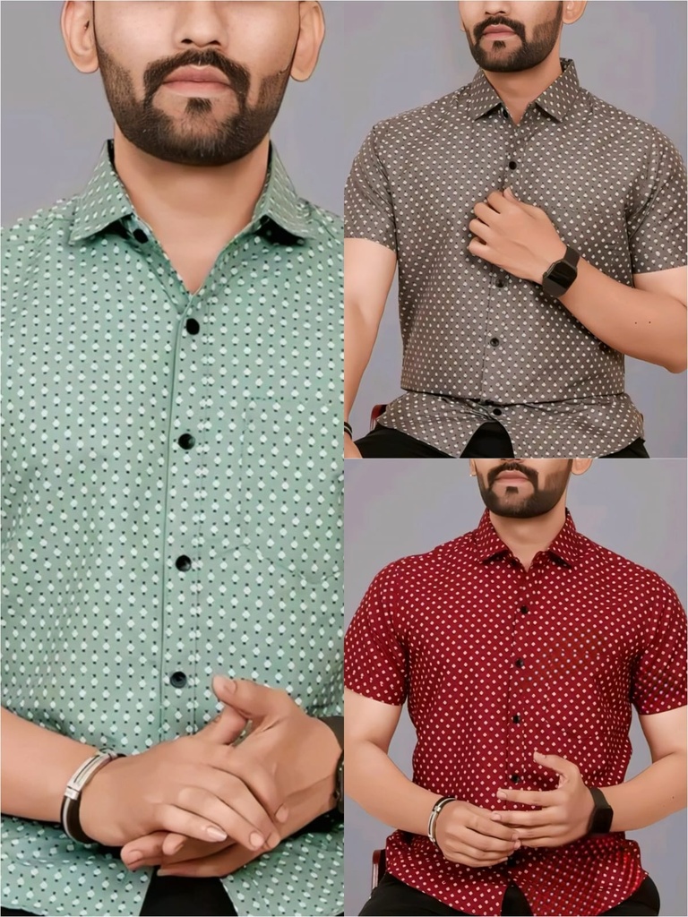 Men Half Sleeve T Shirt (S, Green)