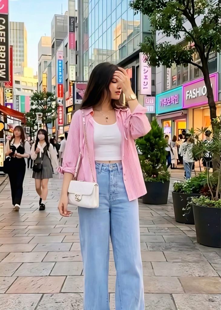 Women's Casual Button Down Shirt (S)