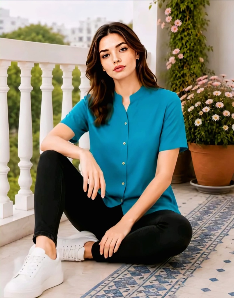 Half Sleeve Shirt Women Top Ii (S)