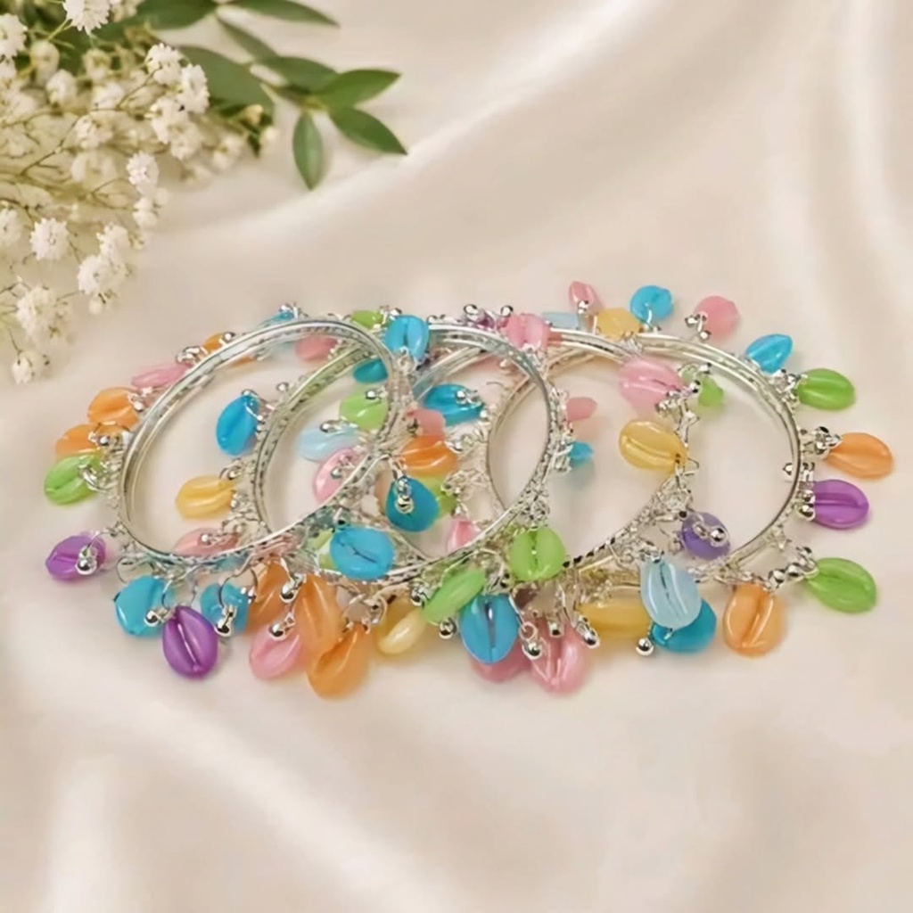 Colorful Latkan Ghungroo Bangles for Women (2.2)