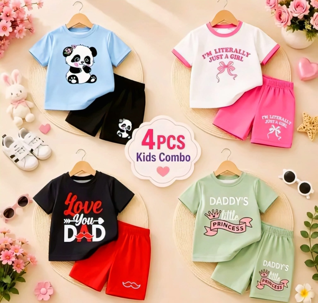 Kids Full Set Combo Clothing (1-2Y, Green)