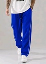 Men Blue Wide Leg Joggers