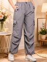 Women Grey Cargo Pants Trousers I