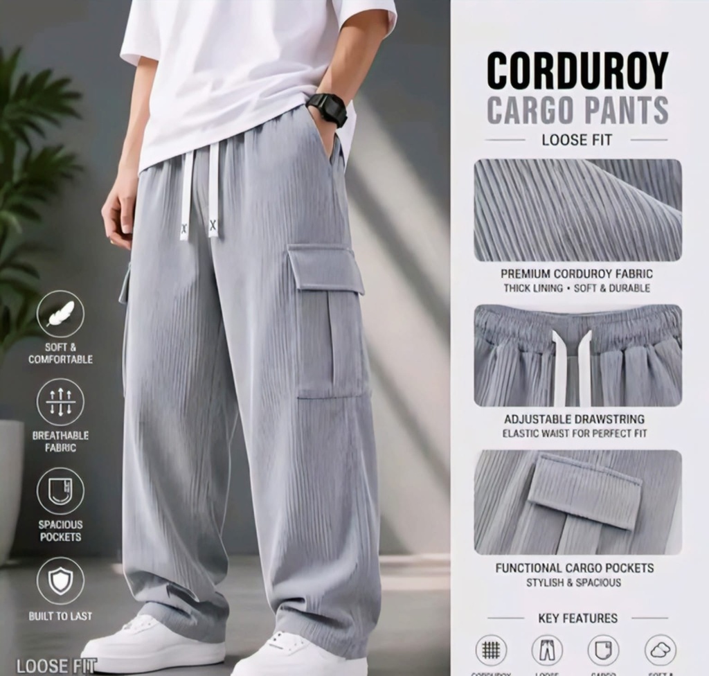 Men Loose Fit Cargo Pants II (S)