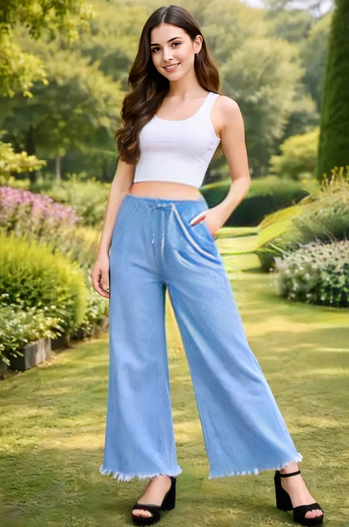 Light Blue Denim Palazzo Pants (11-12Y)