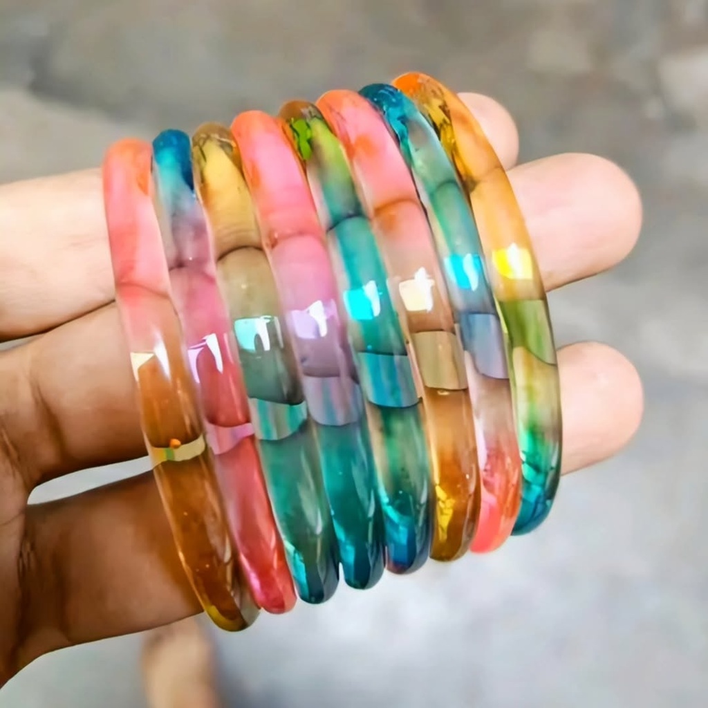 Glass Bangles Set - Traditional Indian Churi (2.2)