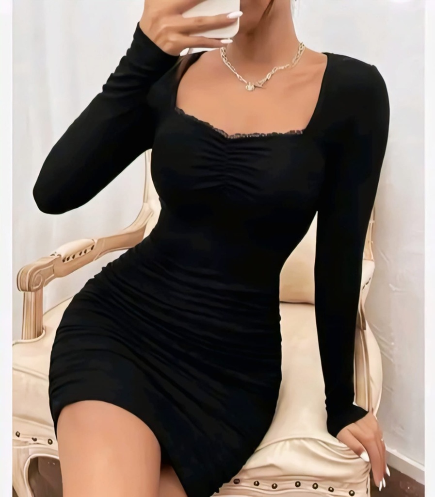 Bodycon Raglan Dress Women Western II