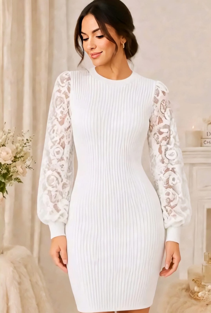 Bodycon Raglan Dress For Women II (XS)
