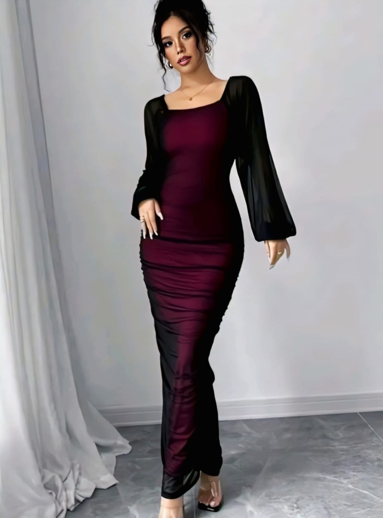 Women Bodycon Raglan Dress Outfit (XS)
