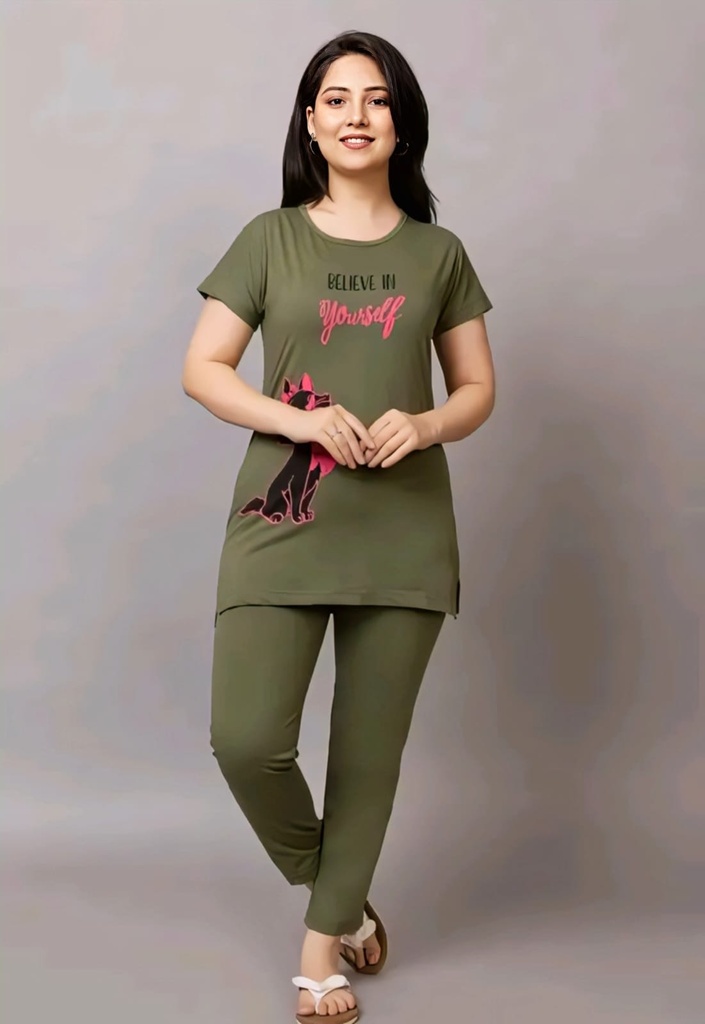 Mauve Cotton Women's Nightwear Set V (M)