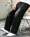 Upgrade your streetwear game with these trendy wide-leg black jeans perfect for a relaxed fit and effortless style