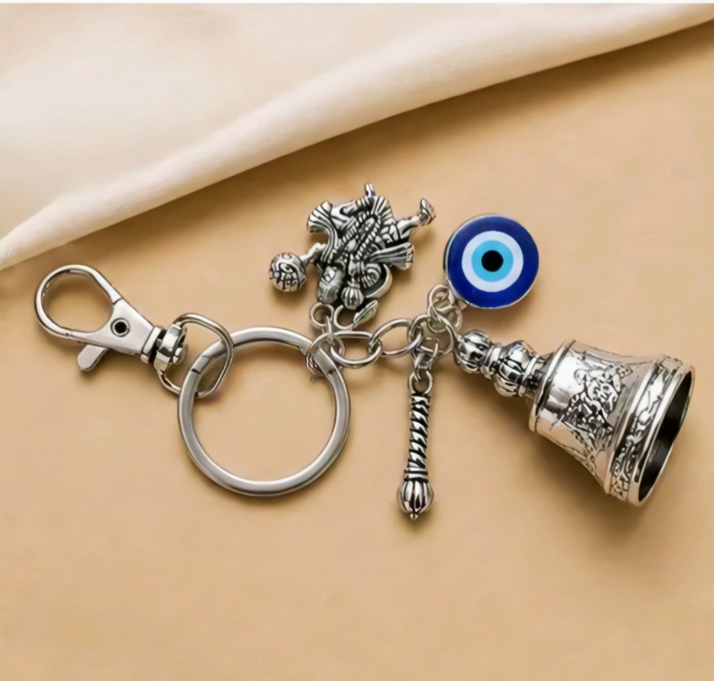 Lord Hanuman Evil Eye Keychain