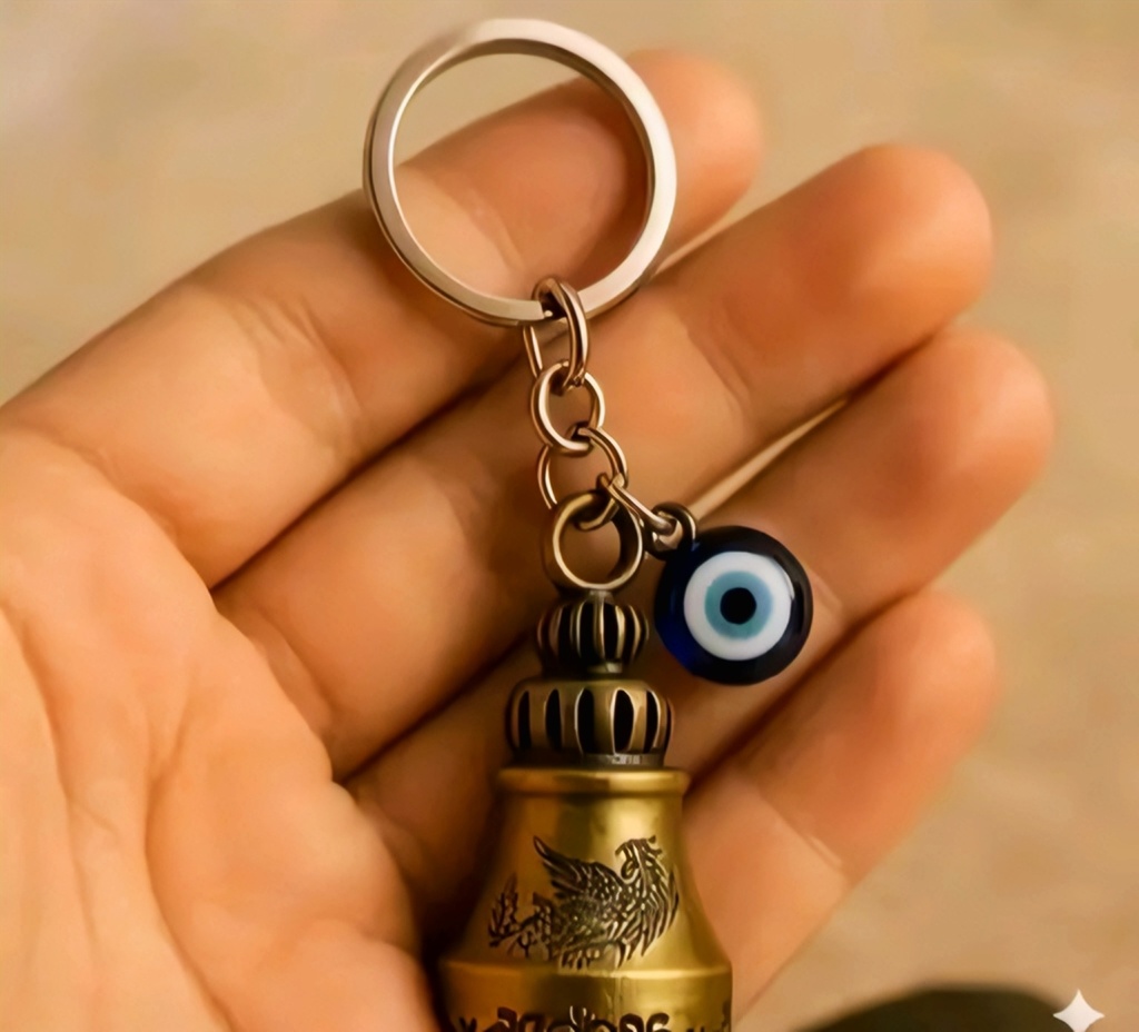 Guardian Bell Evil Eye Keychain