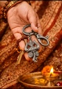 Trishul Damru Om Metal Keychain