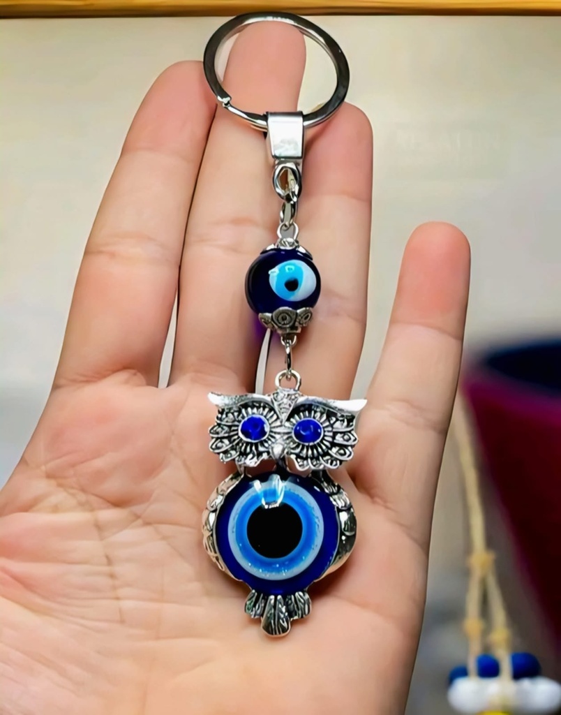 Owl Evil Eye Keychain