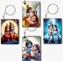 Radha Krishna Metal Keychain