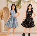 Girls Floral Print Cotton Frock Set II