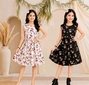 Girls Floral Print Cotton Frock Set V