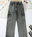 Street style meets comfort! These washed black cargo jeans feature a trendy wide-leg fit with utility pockets for the perfect bold and modern look.