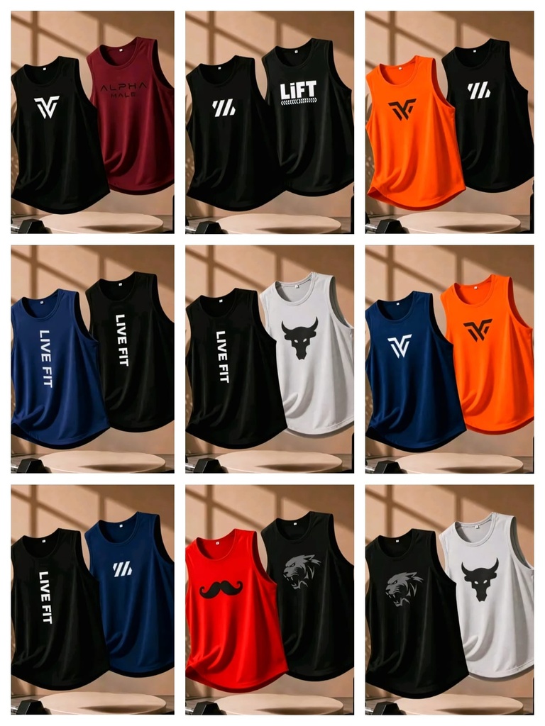 Gym Men Vest Pack 2