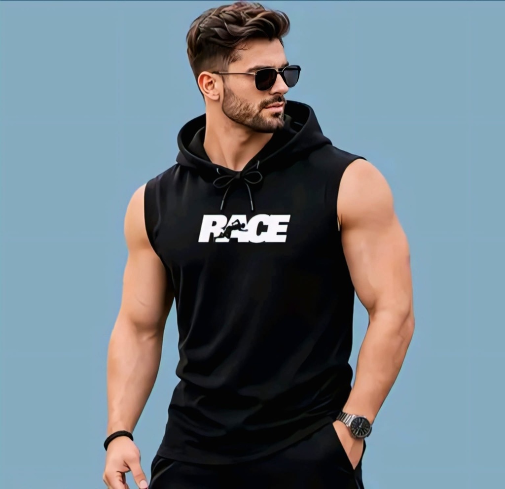 Men Vest Sando Sleeveless Hoodie III