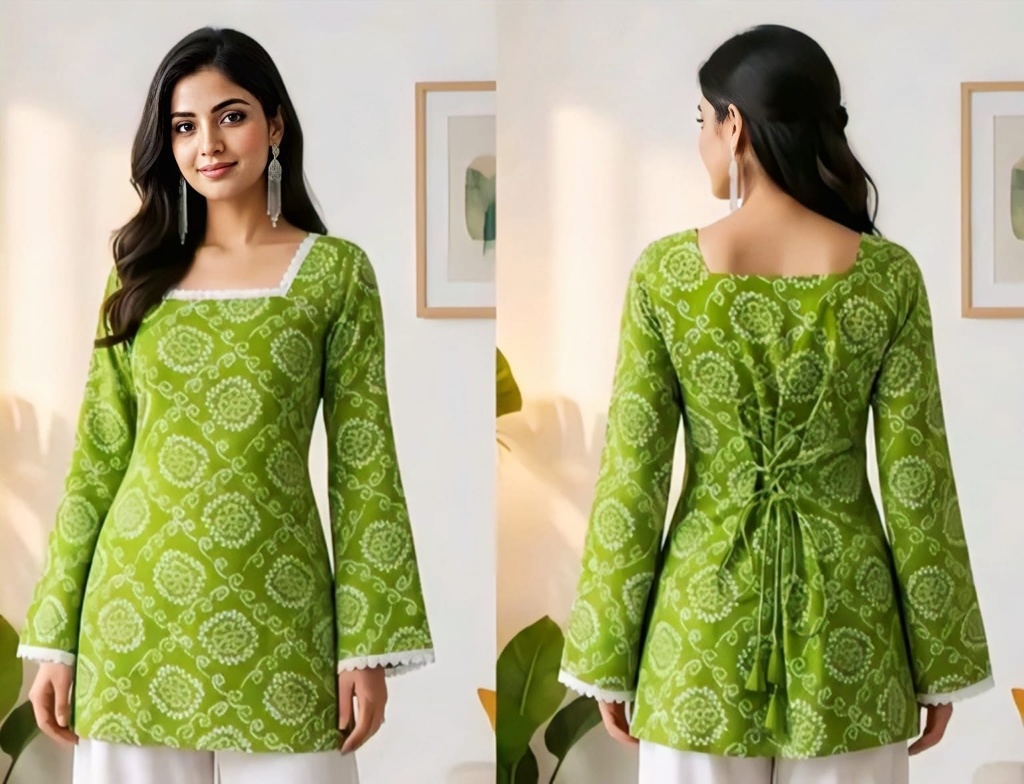Women Cotton Short Ethnic Kurti I