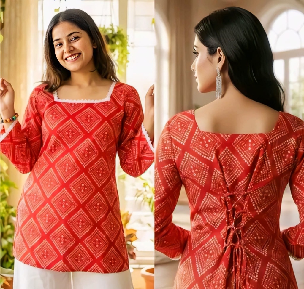 Women Cotton Short Ethnic Kurti II