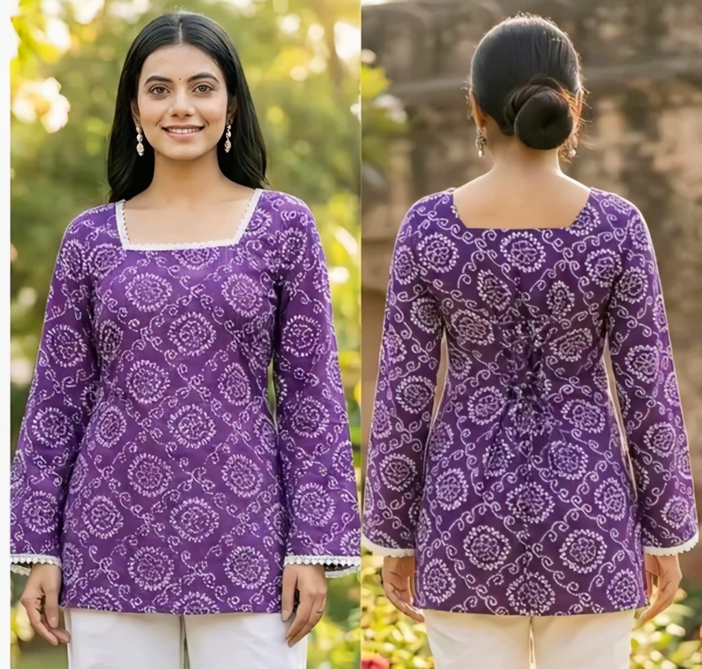 Women Cotton Short Ethnic Kurti III