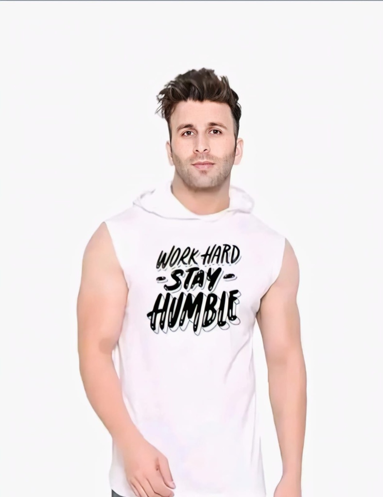Men Sleeveless Hoodies Gym Vest