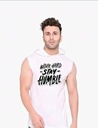 Men Sleeveless Hoodies Gym Vest