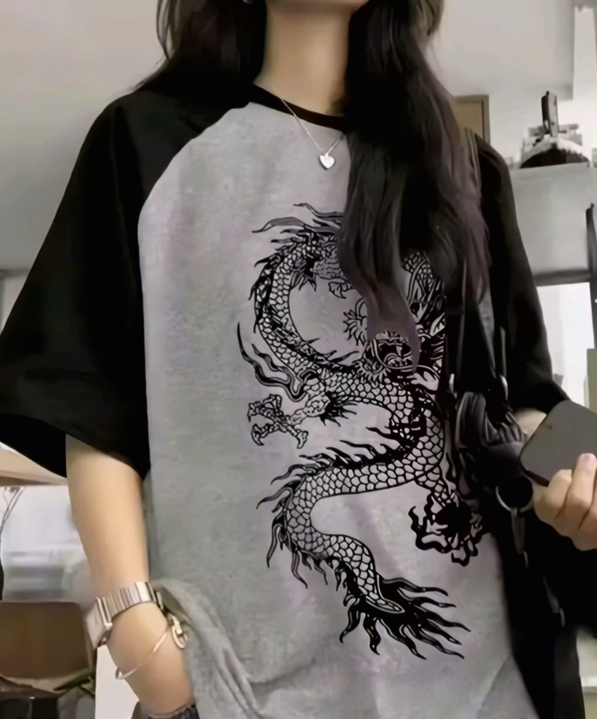 Oversized Raglan Sleeve T Shirt