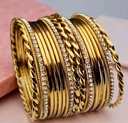 Traditional Metallic Women Bangles Set