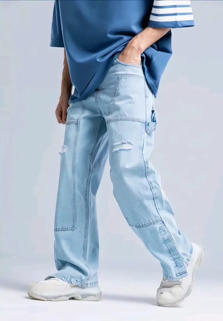 Denim Mens Relaxed Cargo Pant