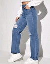 High Waist Ripped Jeans Pant