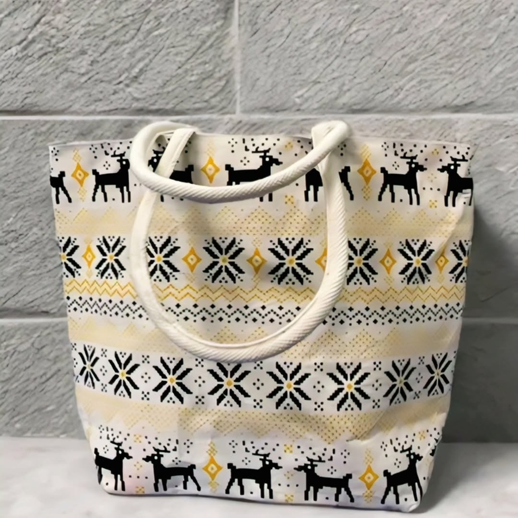 Canvas Jute Purse with Double Handle I