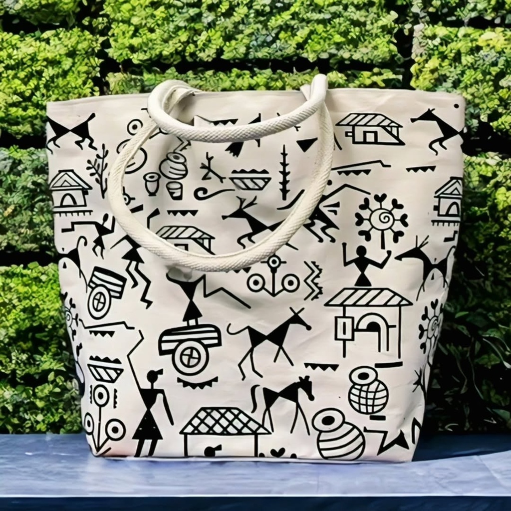 Canvas Jute Purse with Double Handle IV