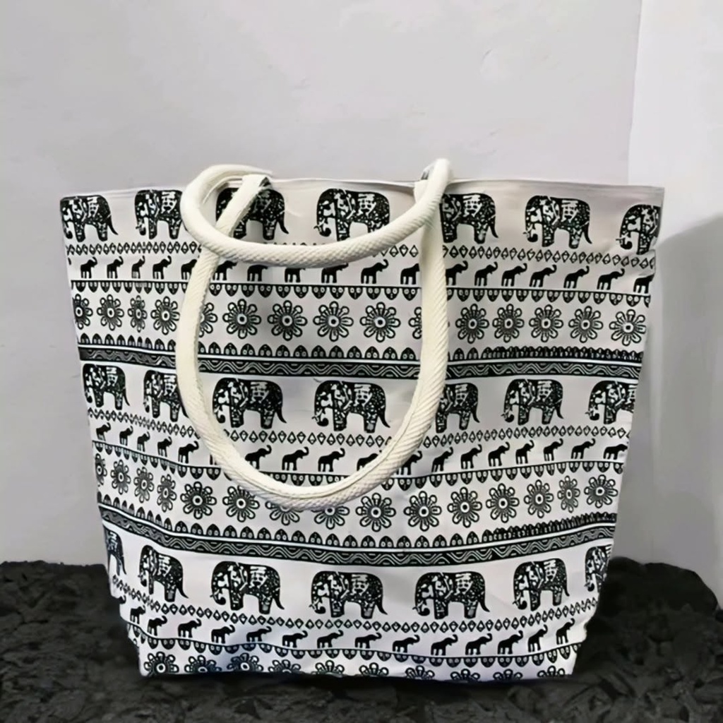 Canvas Jute Purse with Double Handle III