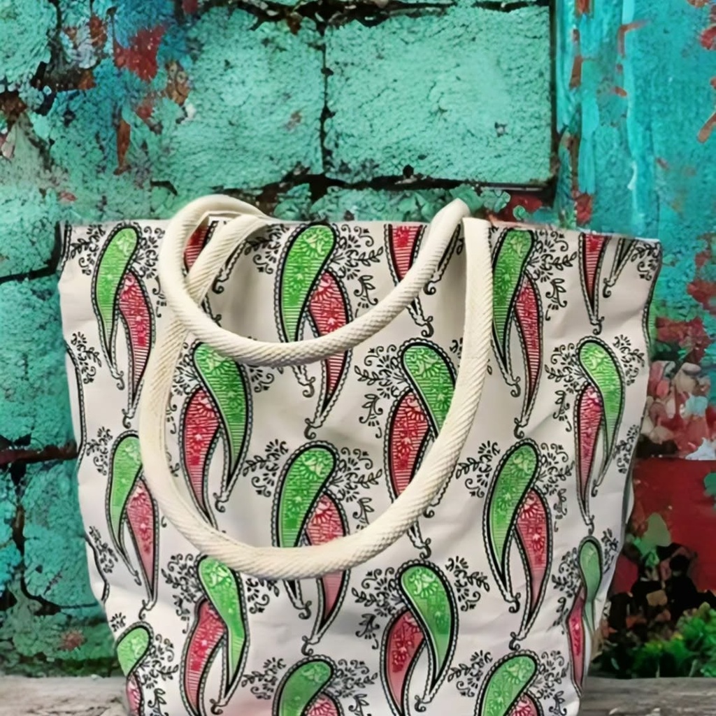 Canvas Jute Purse with Double Handle VI