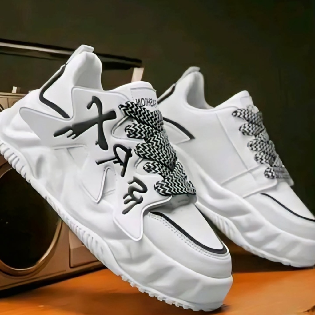 White Casual Chunky Sneaker Shoes (6)