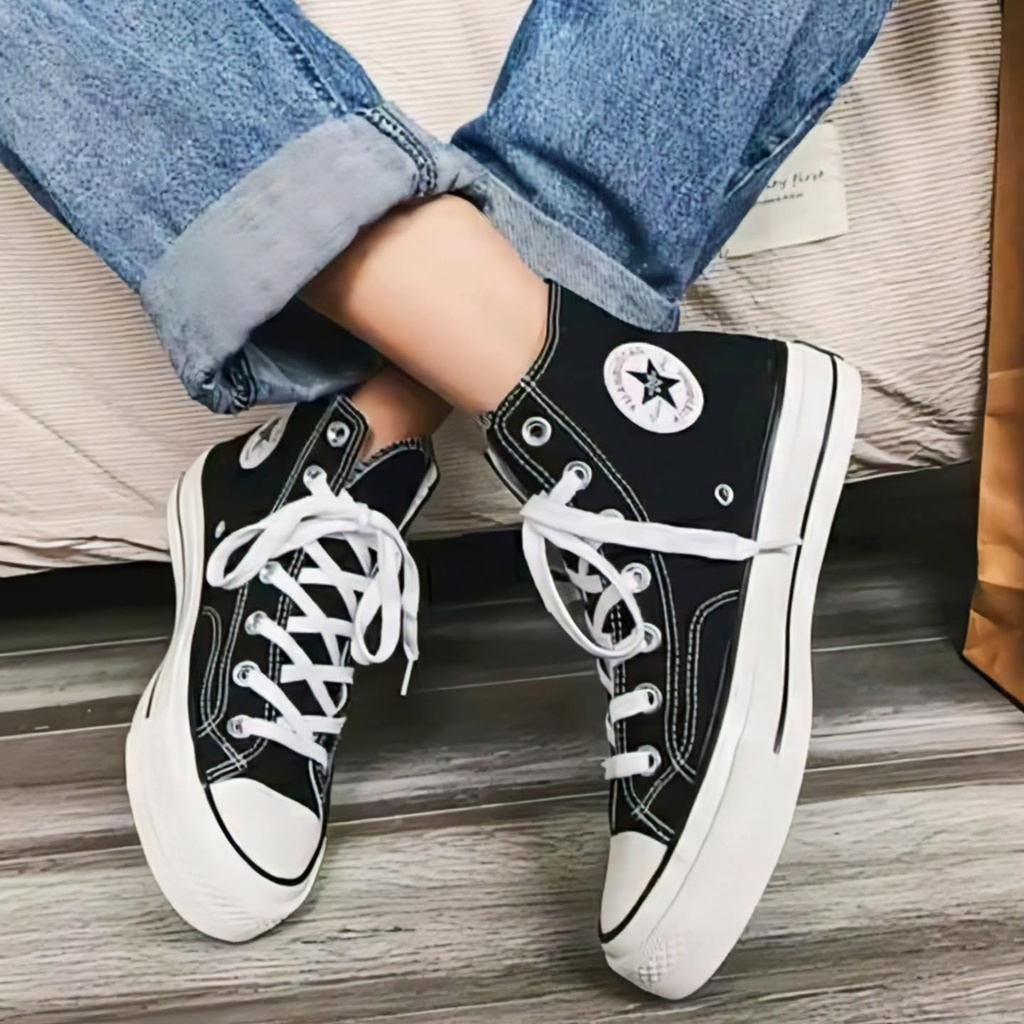 Women's High-Top Canvas Shoes Sneakers (6)