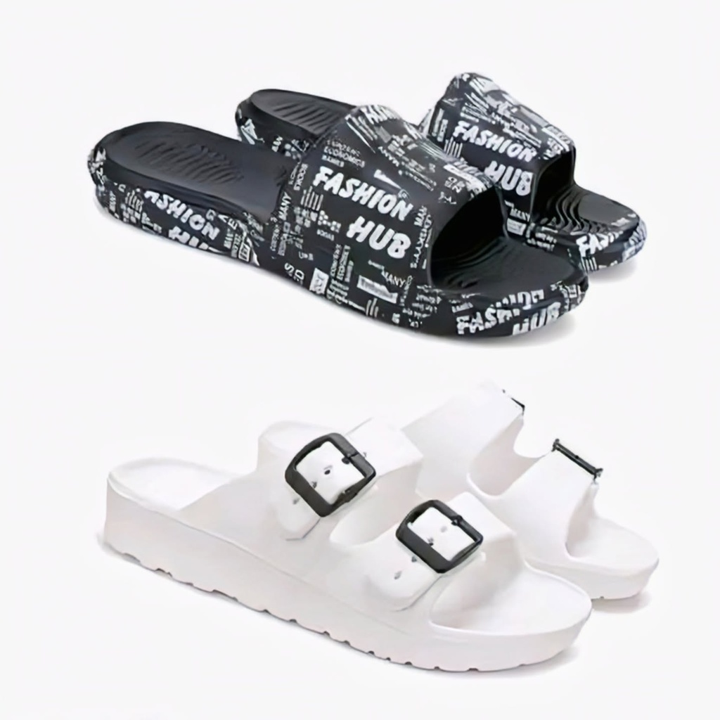 Men's Slider Sandals (6, White)