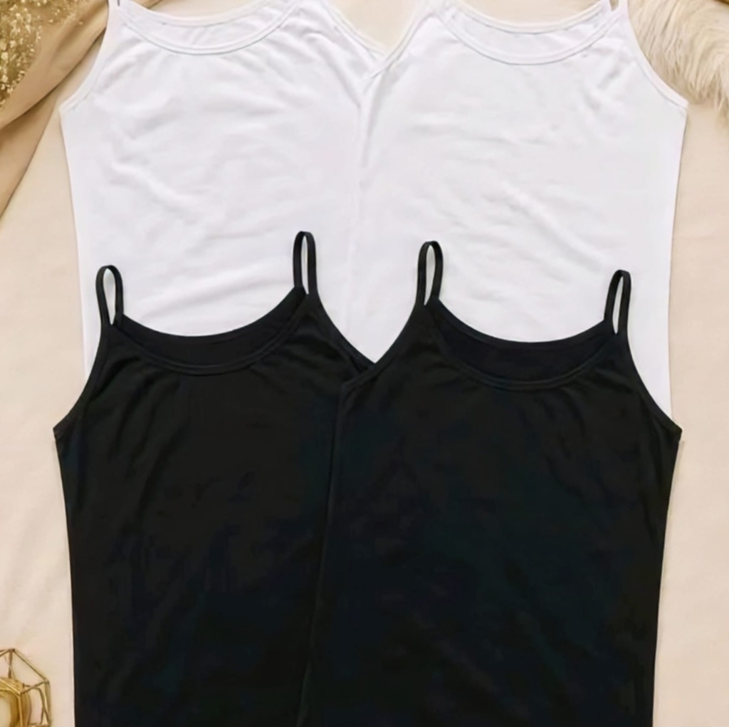 Pack of 4 Women's Camisole Slip (S)