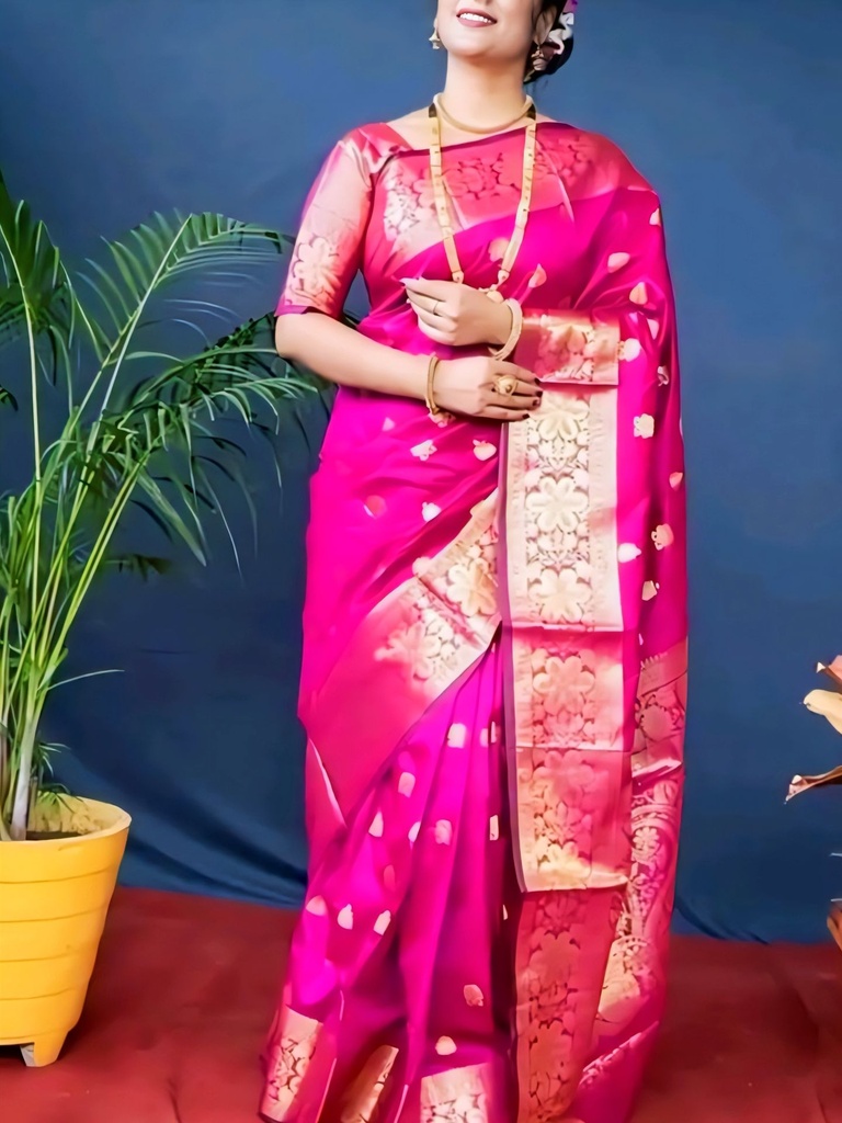 Magenta Silk Saree
