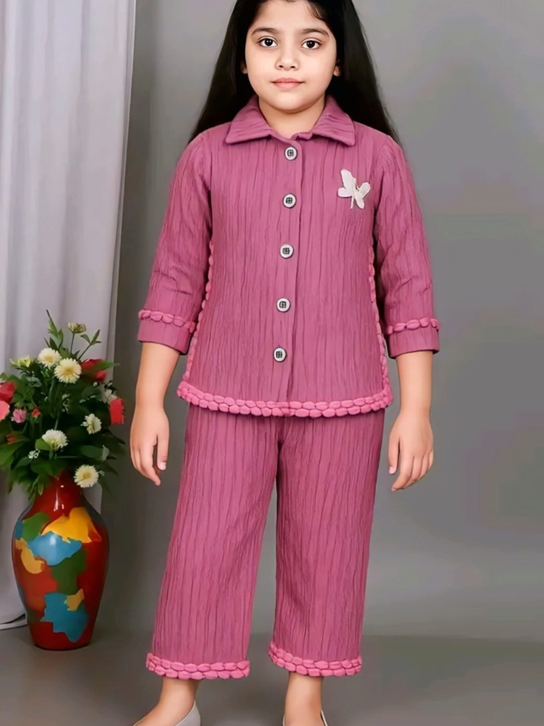 Girls Night Suit — Woolen Winter Pajama Set (2-3Y)